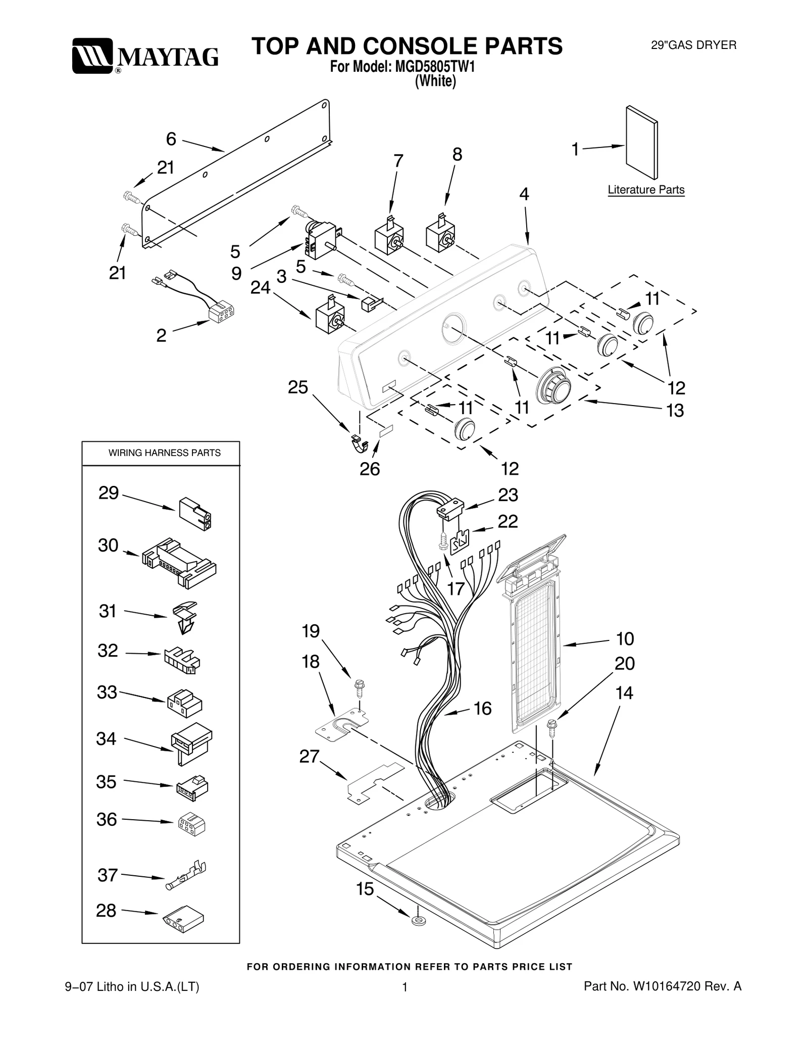 TOP AND CONSOLE PARTS