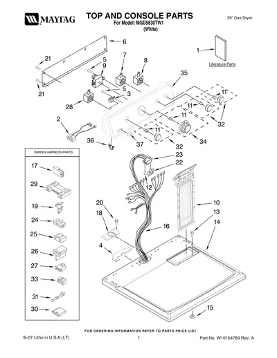 TOP AND CONSOLE PARTS