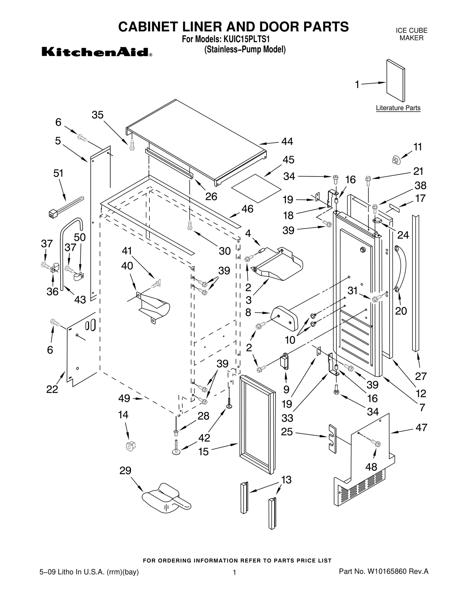 CABINET LINER AND DOOR PARTS
