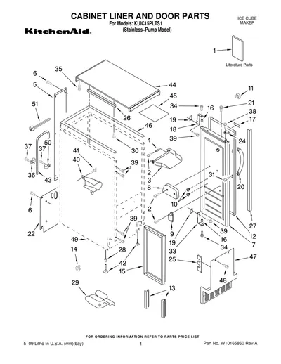 CABINET LINER AND DOOR PARTS