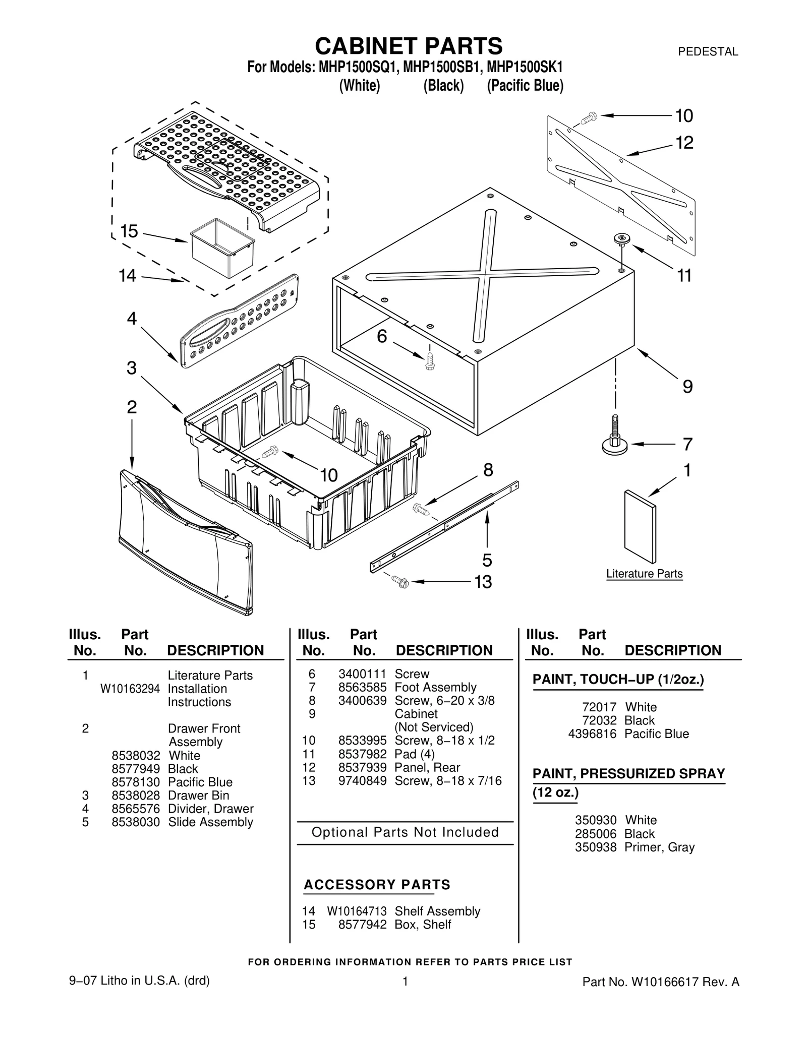 CABINET PARTS