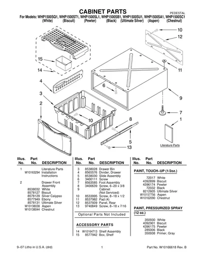 CABINET PARTS