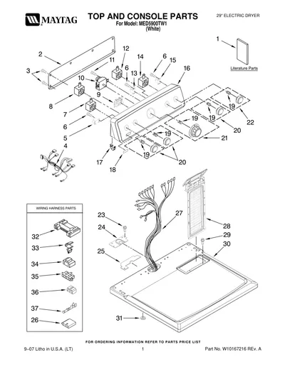 TOP AND CONSOLE PARTS