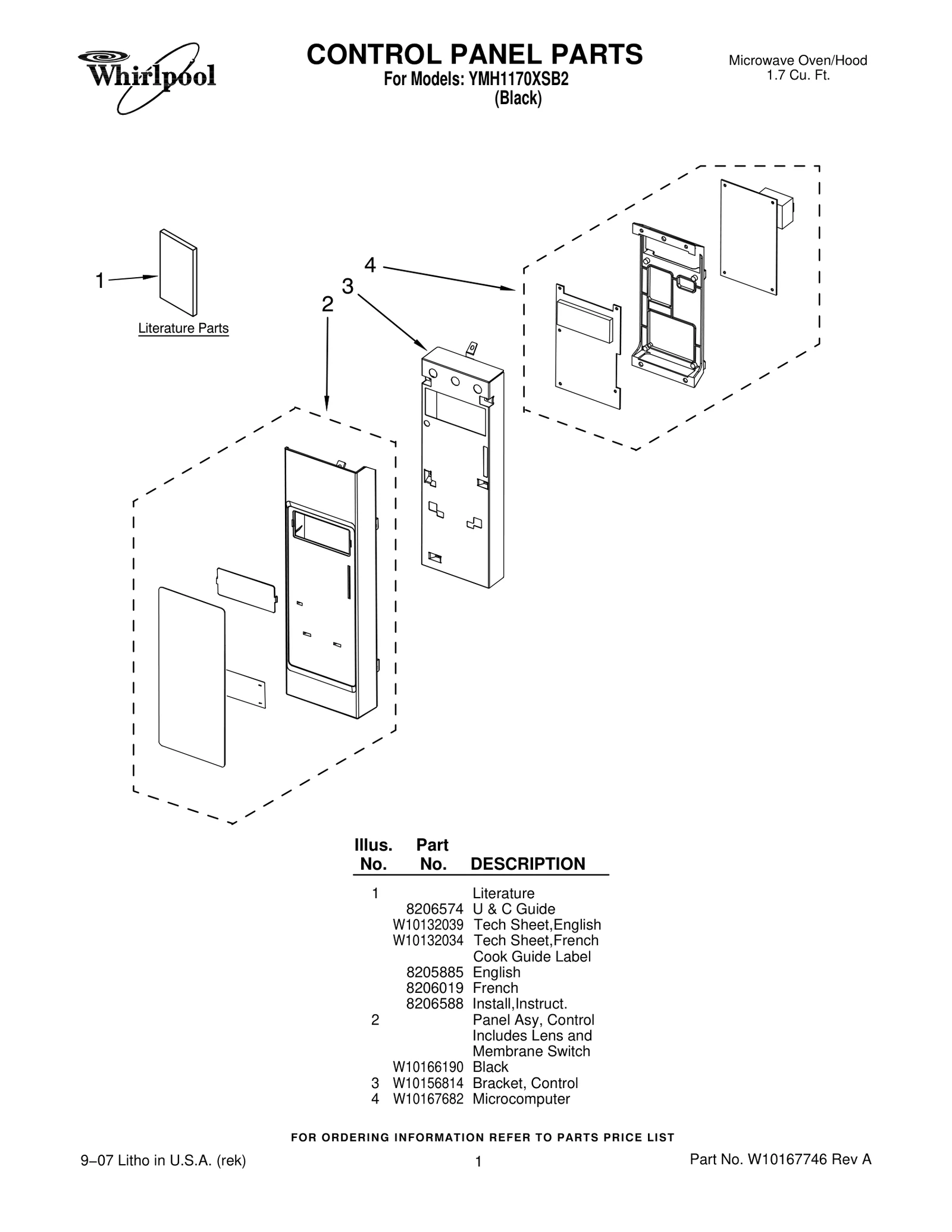 CONTROL PANEL PARTS