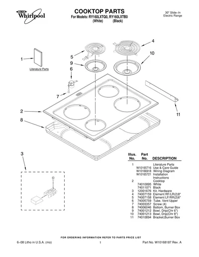 COOKTOP PARTS