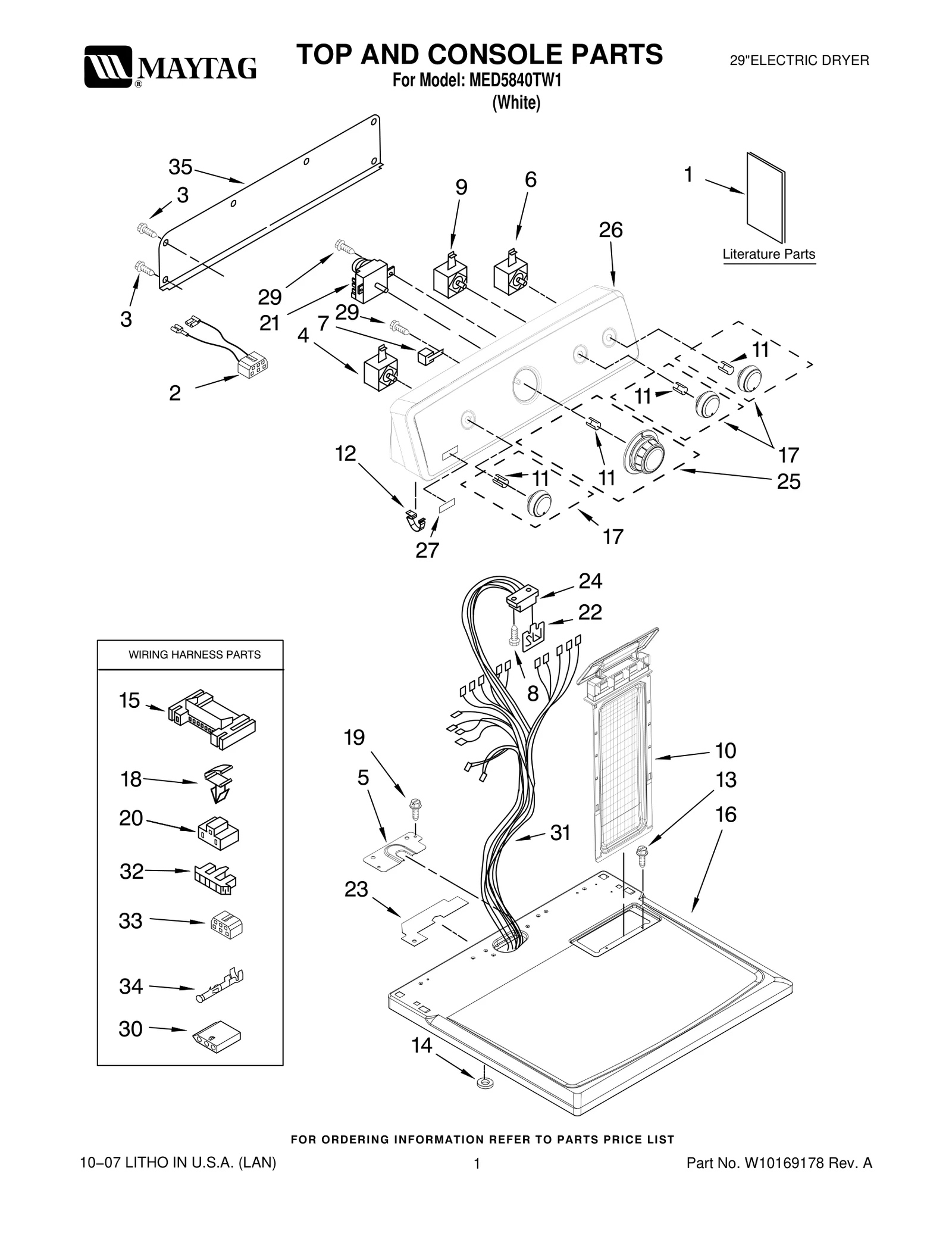 TOP AND CONSOLE PARTS