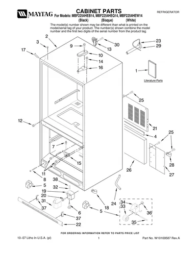 CABINET PARTS