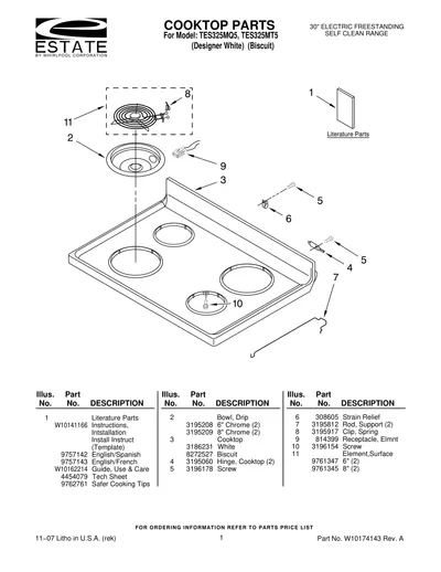 COOKTOP PARTS