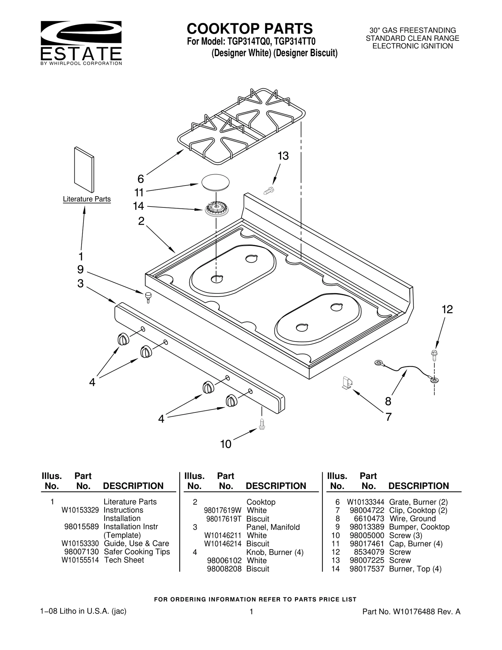 COOKTOP PARTS
