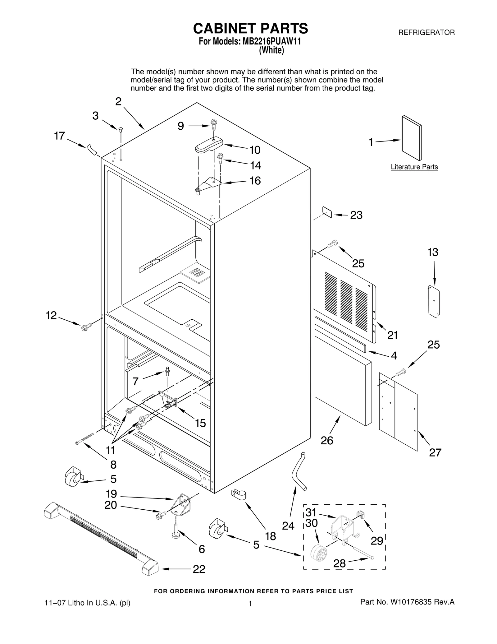 CABINET PARTS