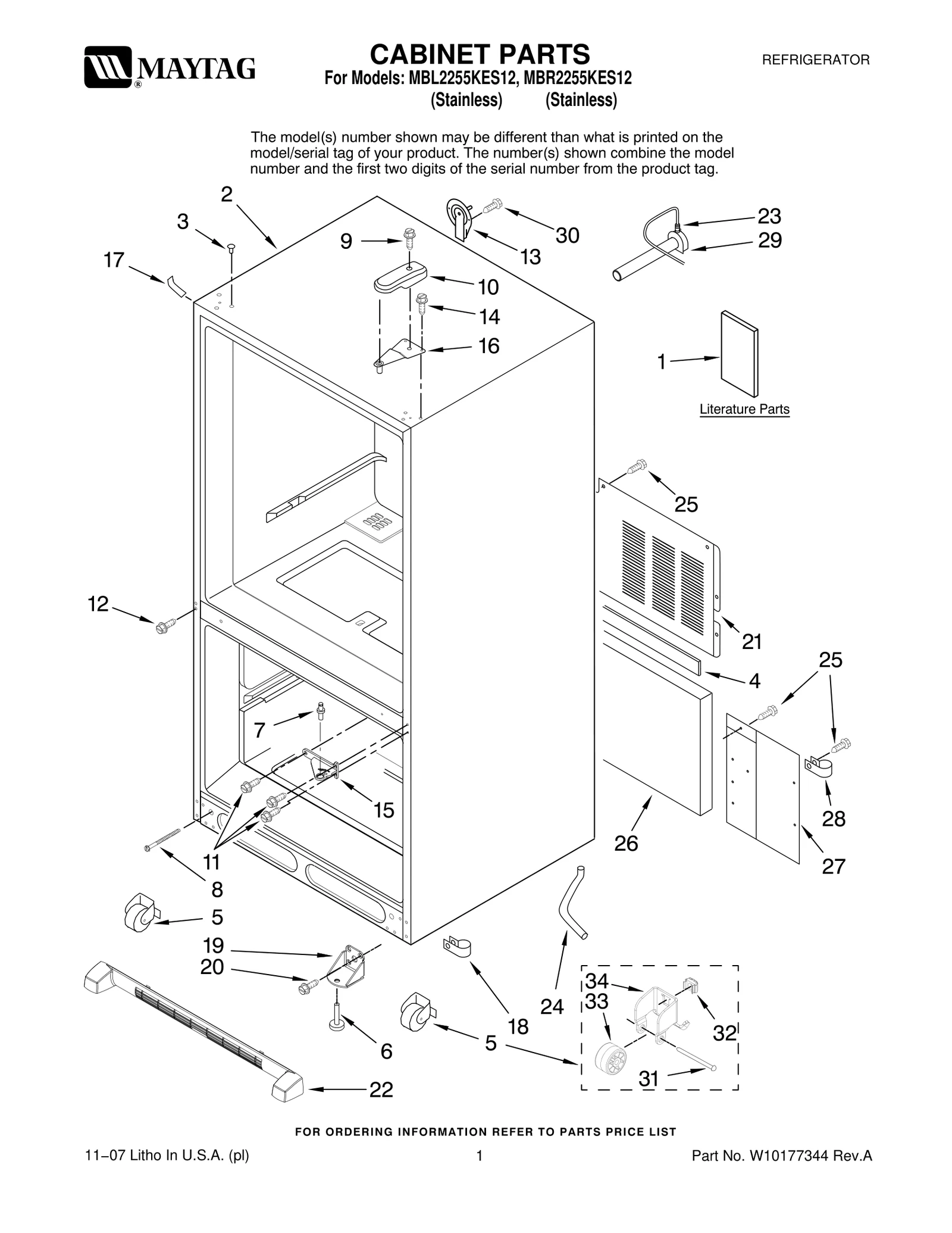 CABINET PARTS