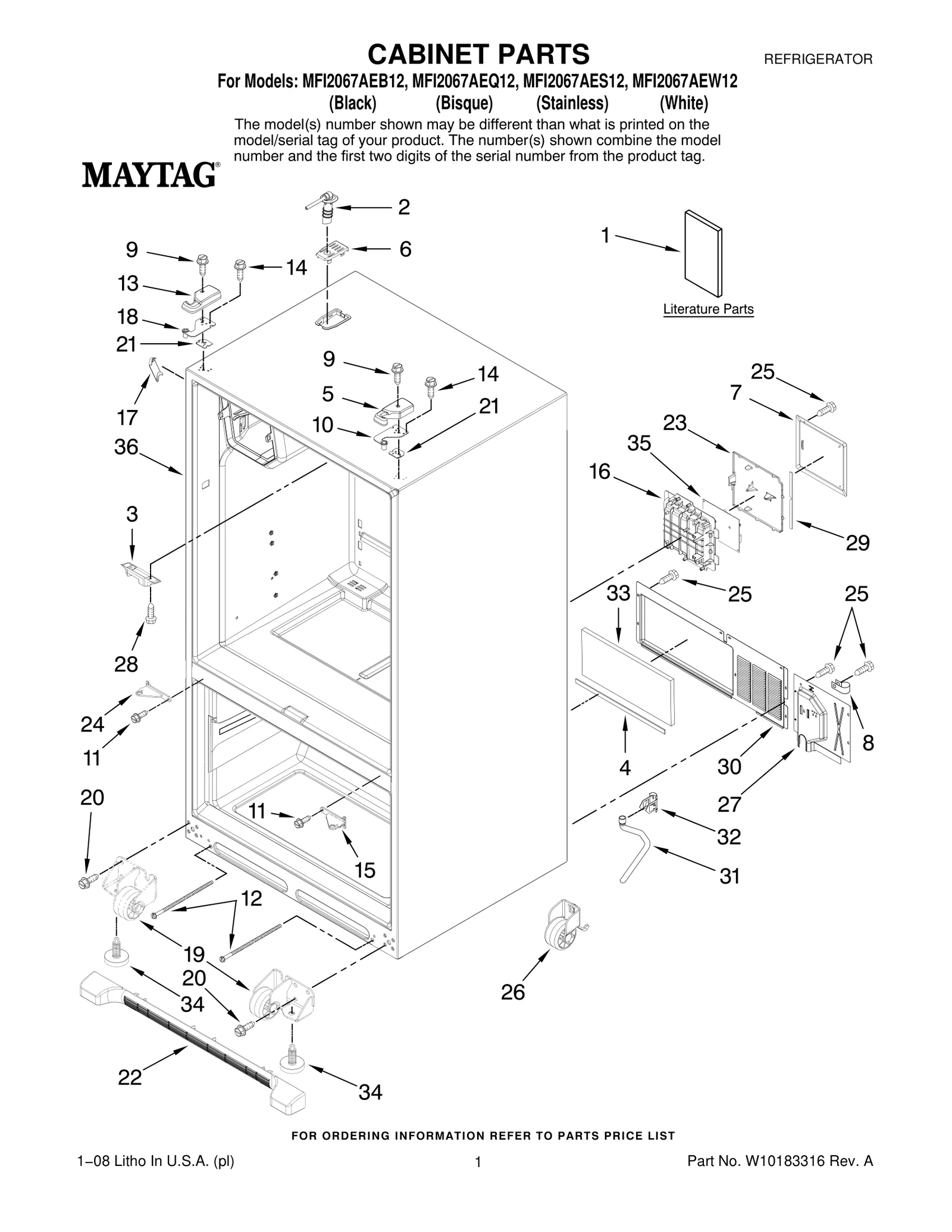 CABINET PARTS