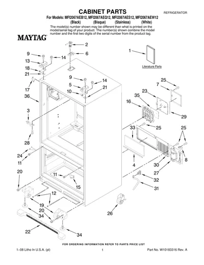 CABINET PARTS