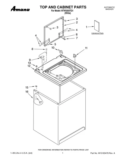 TOP AND CABINET PARTS
