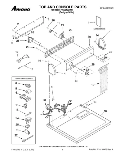 TOP AND CONSOLE PARTS
