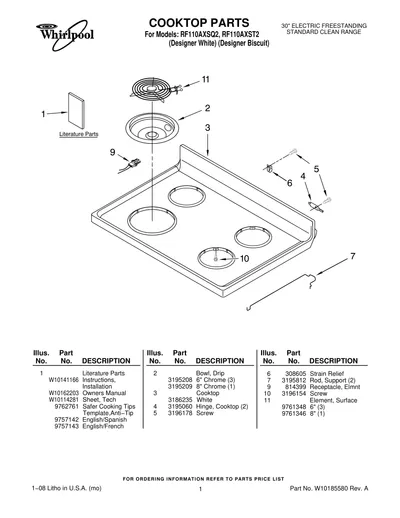 COOKTOP PARTS