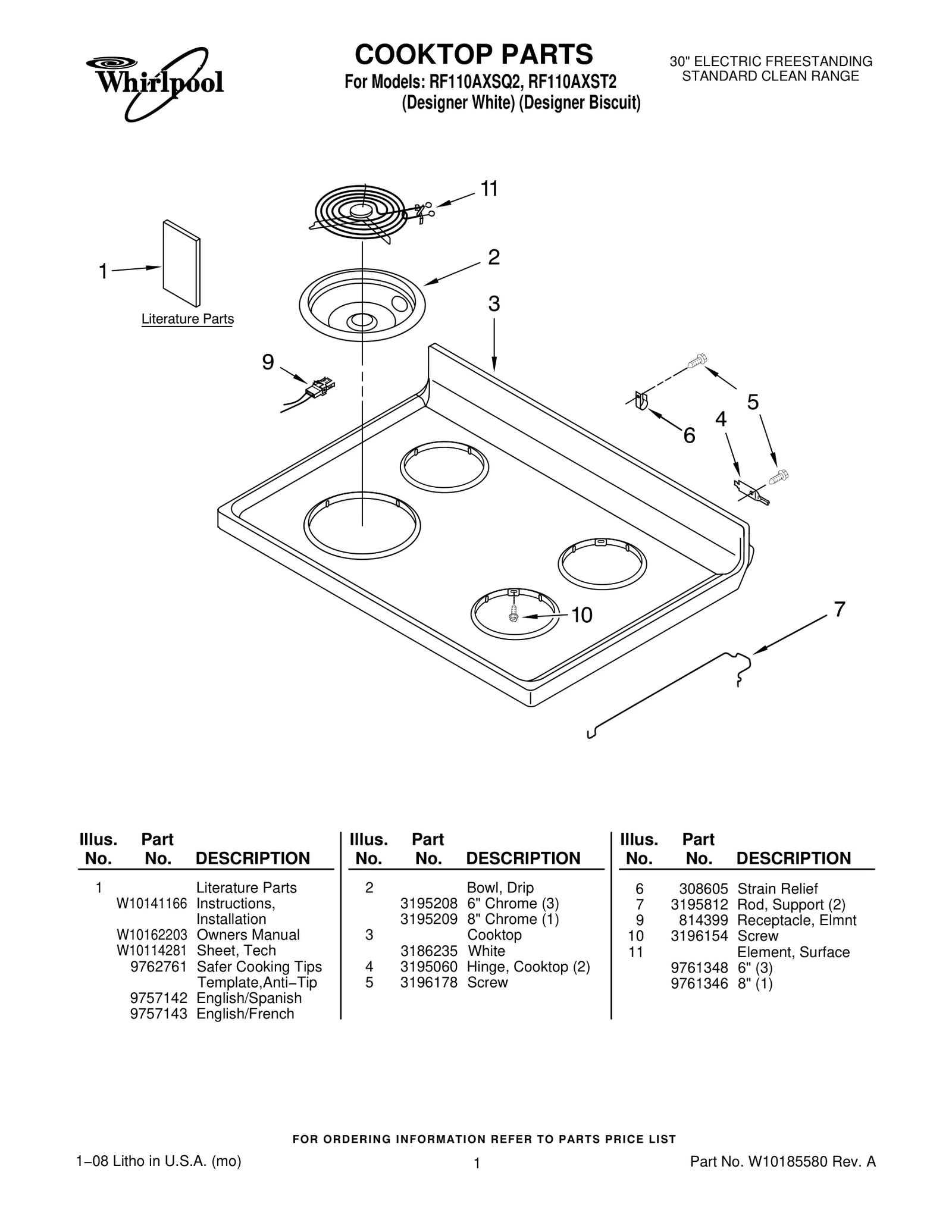 COOKTOP PARTS
