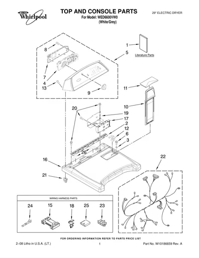 TOP AND CONSOLE PARTS