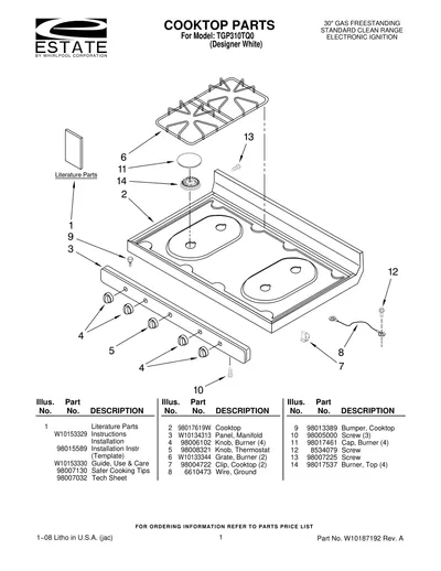 COOKTOP PARTS