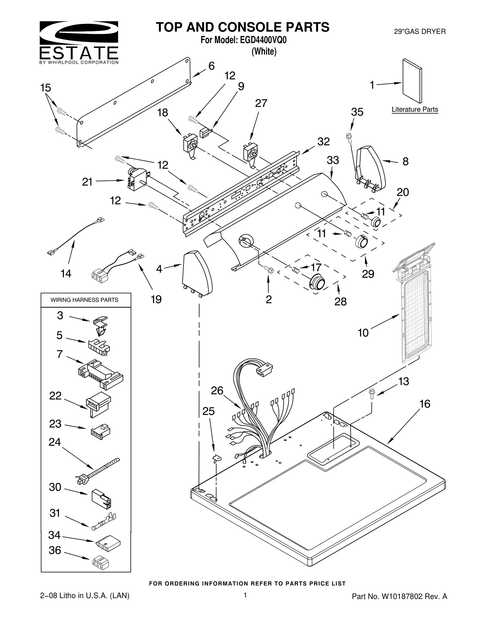 TOP AND CONSOLE PARTS