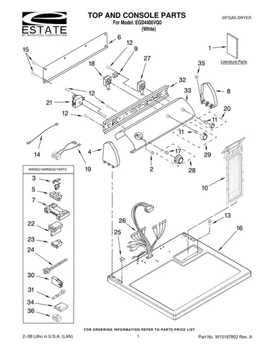 TOP AND CONSOLE PARTS