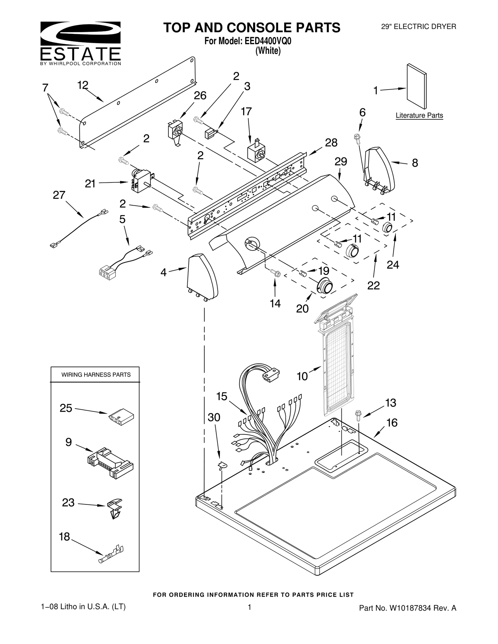 TOP AND CONSOLE PARTS