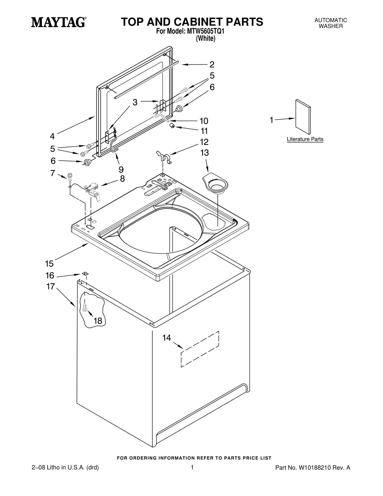 TOP AND CABINET PARTS