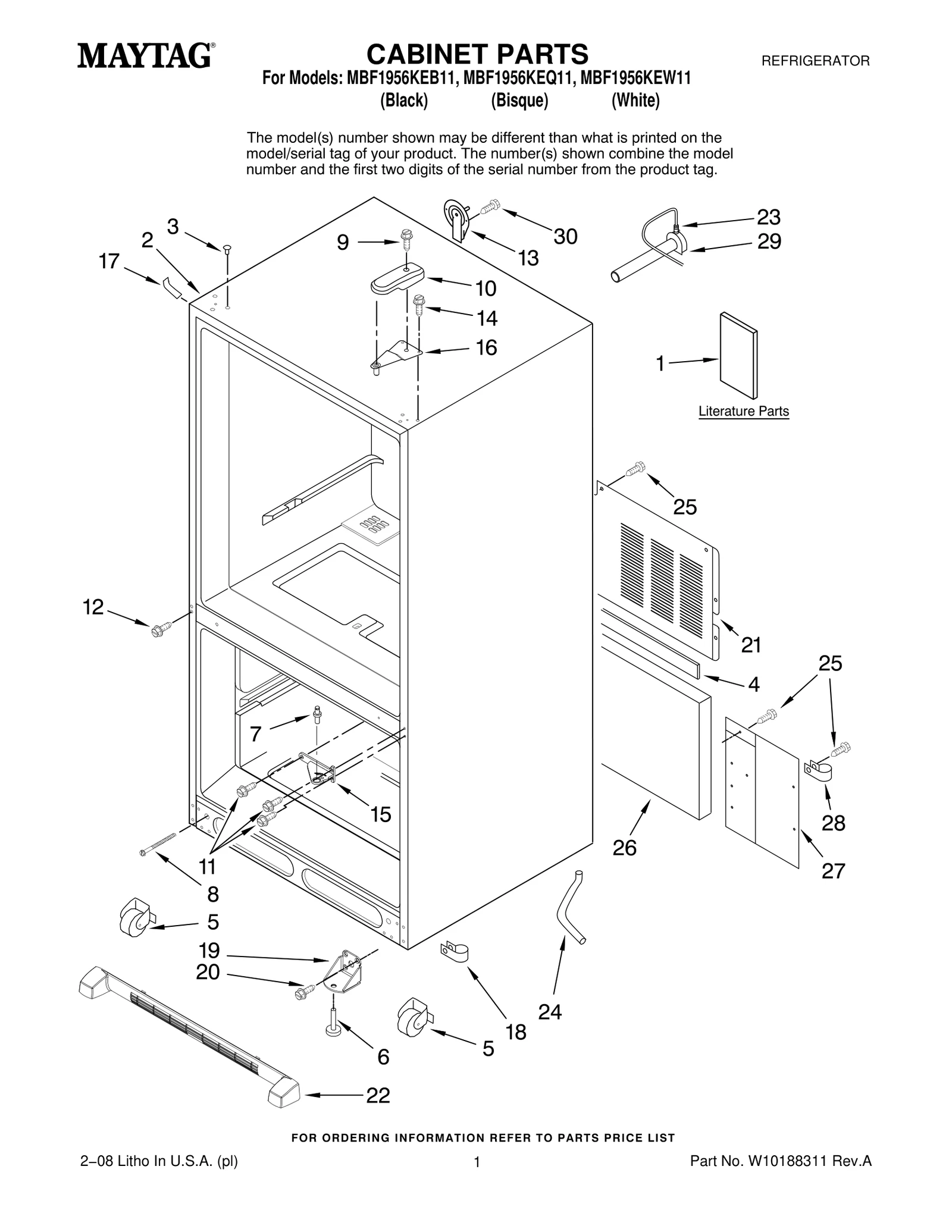 CABINET PARTS