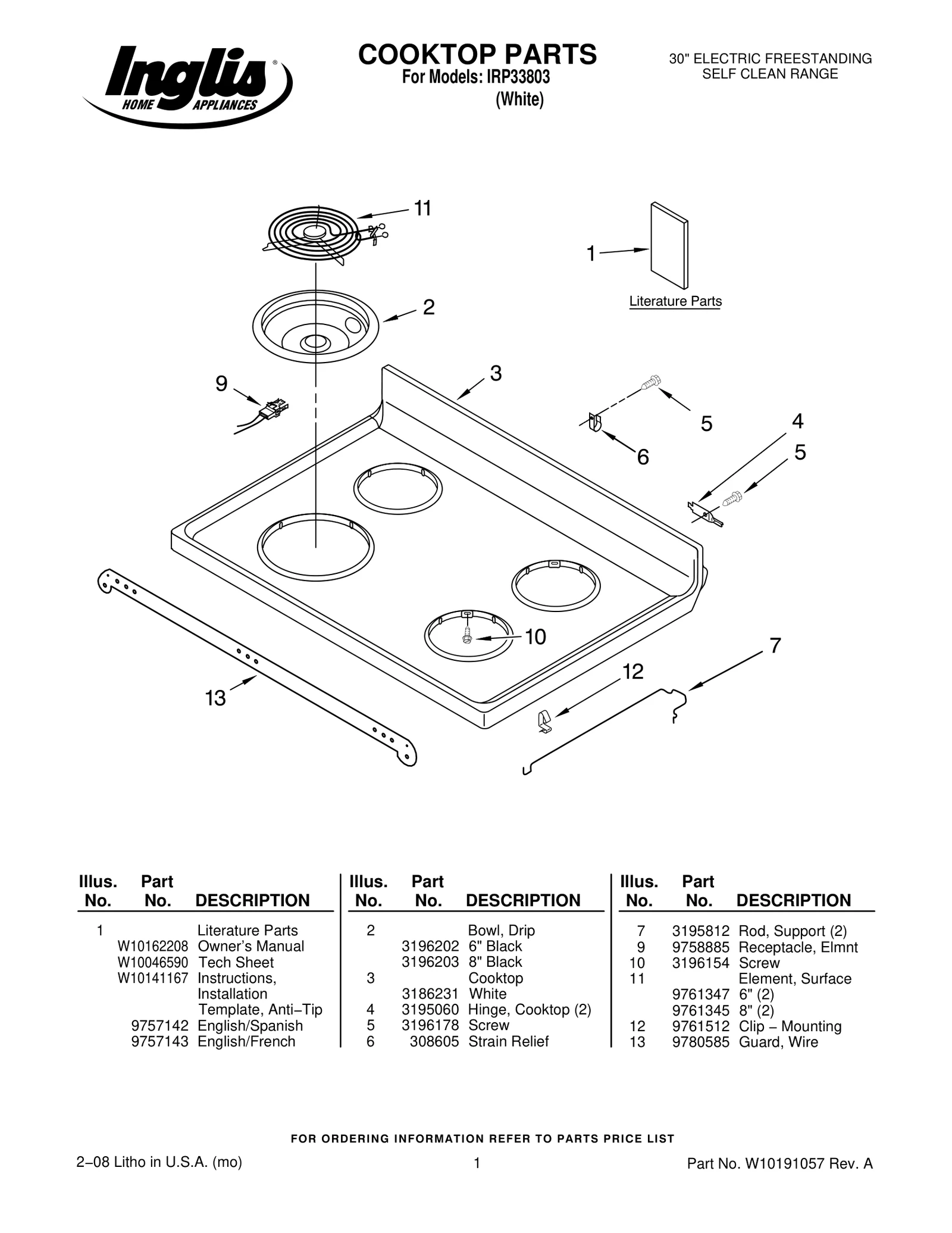 COOKTOP PARTS