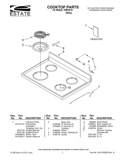 COOKTOP PARTS