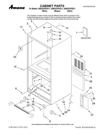 CABINET PARTS