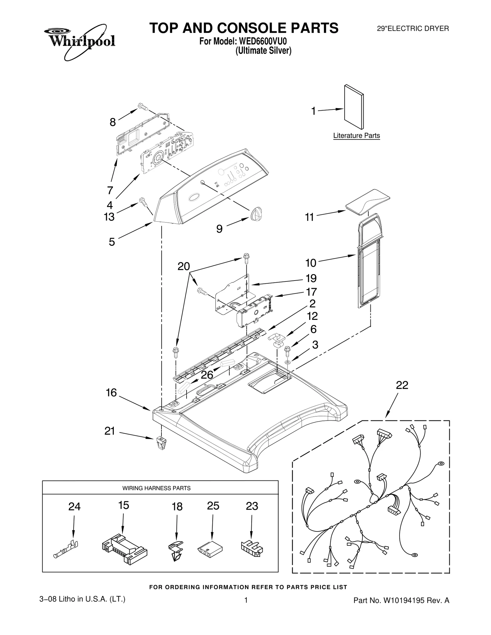 TOP AND CONSOLE PARTS