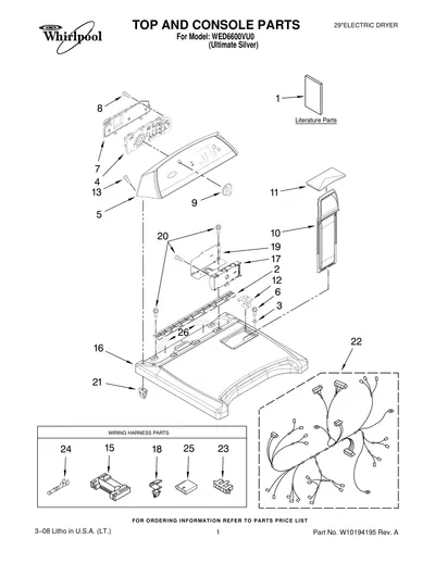 TOP AND CONSOLE PARTS