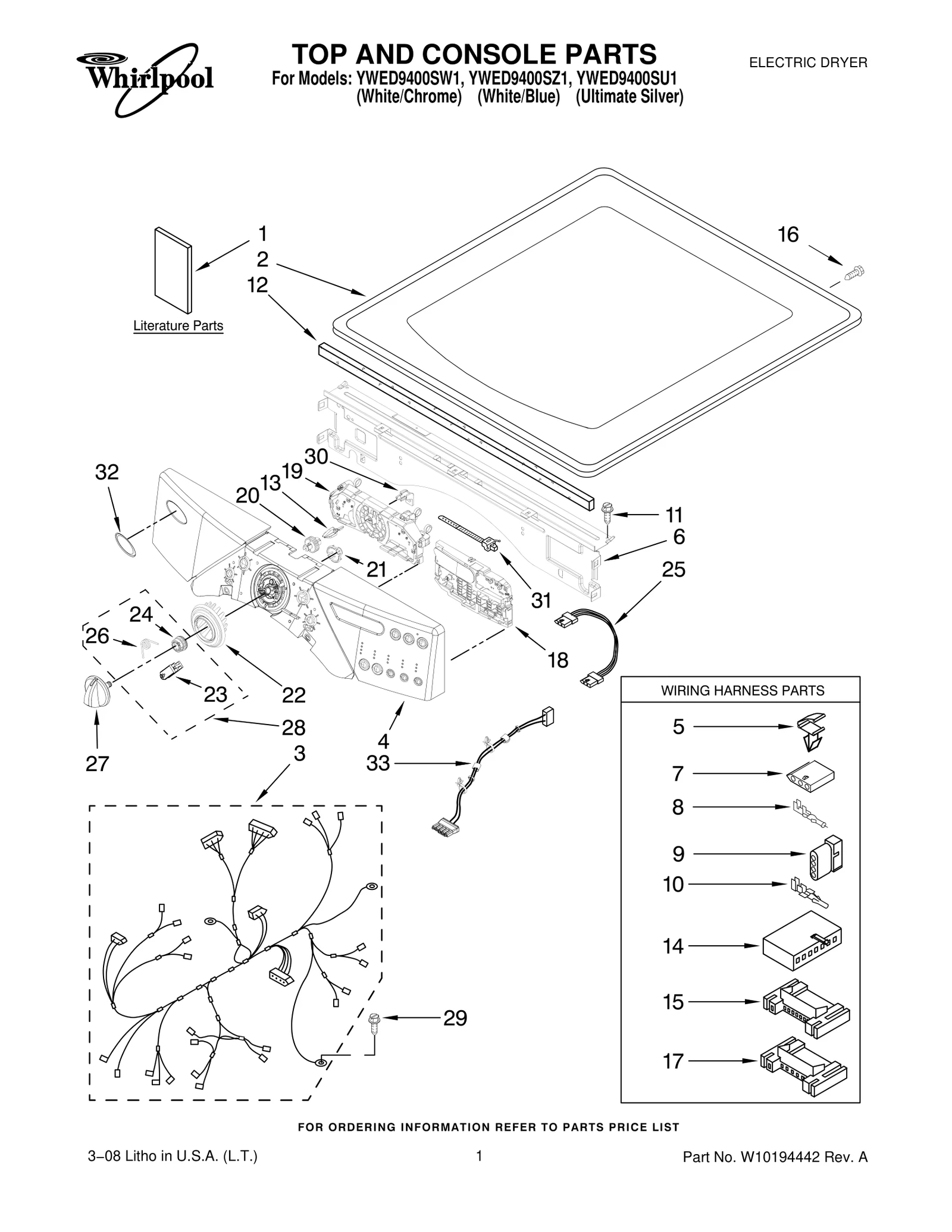 TOP AND CONSOLE PARTS