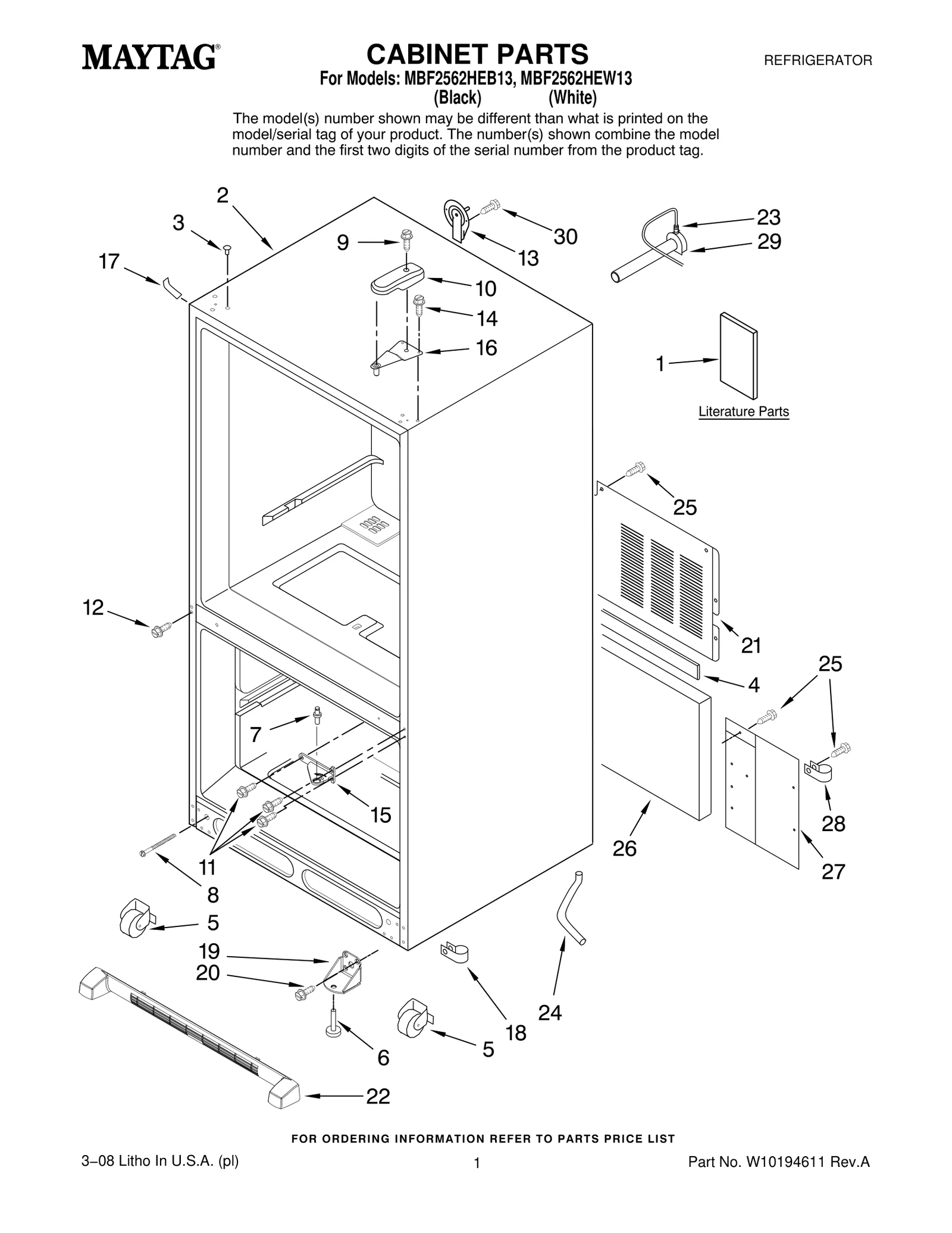 CABINET PARTS
