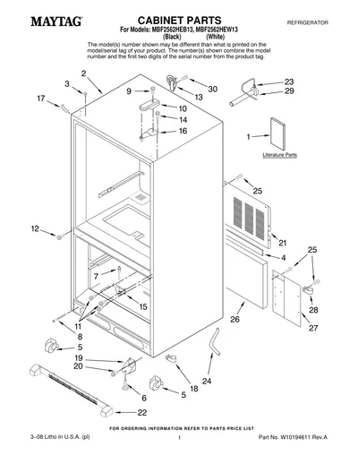 CABINET PARTS