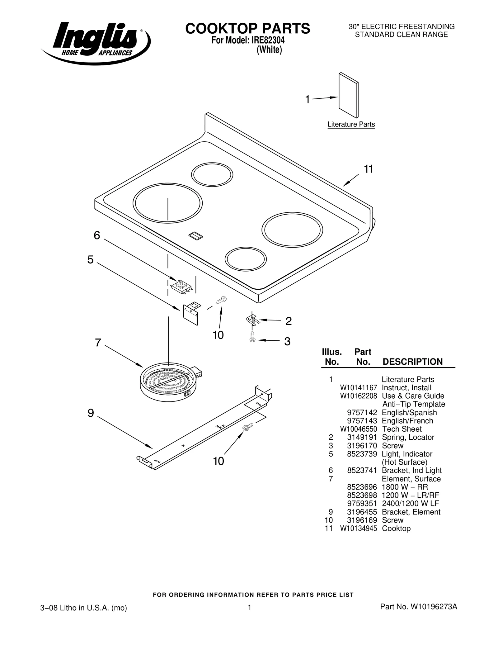 COOKTOP PARTS