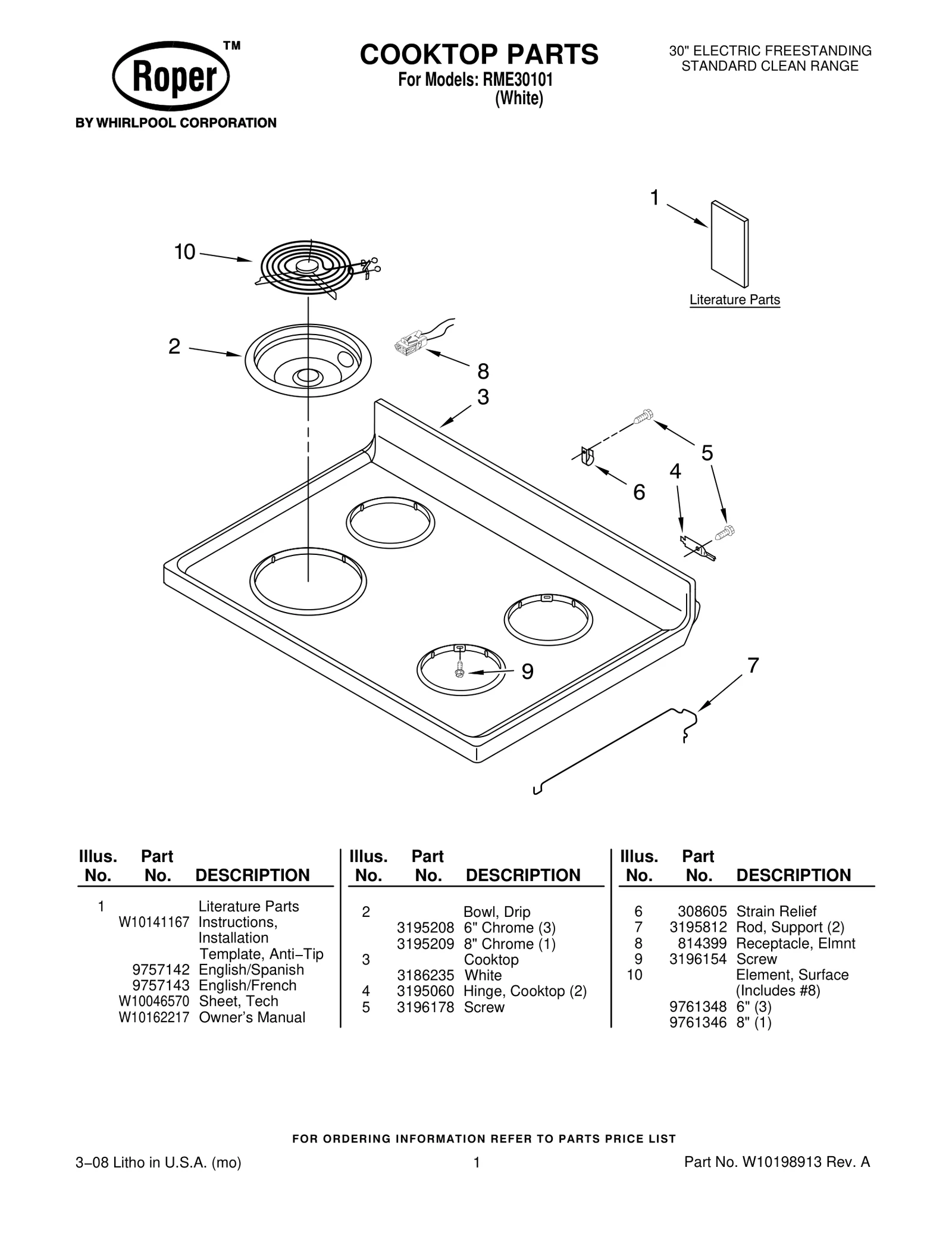 COOKTOP PARTS