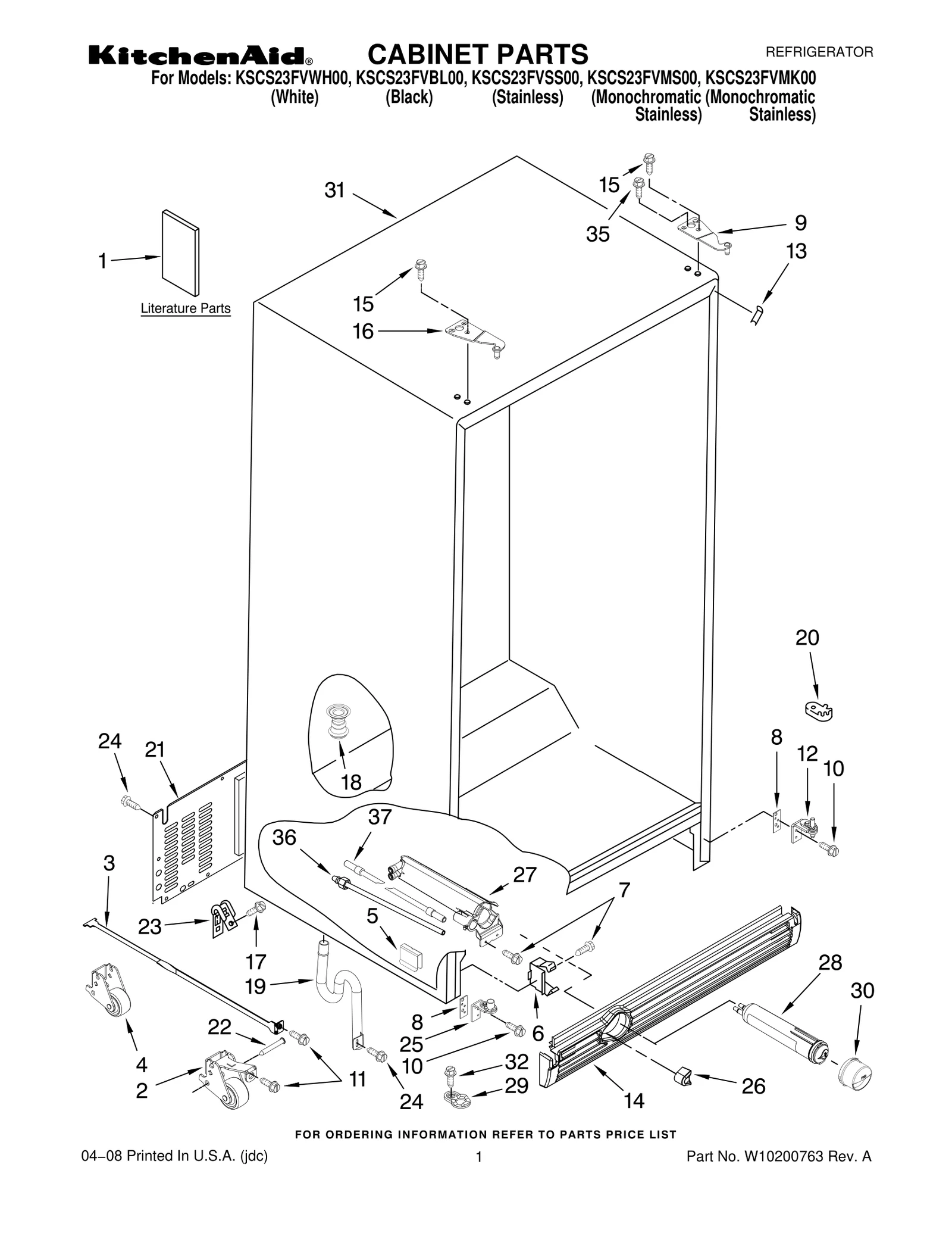 CABINET PARTS