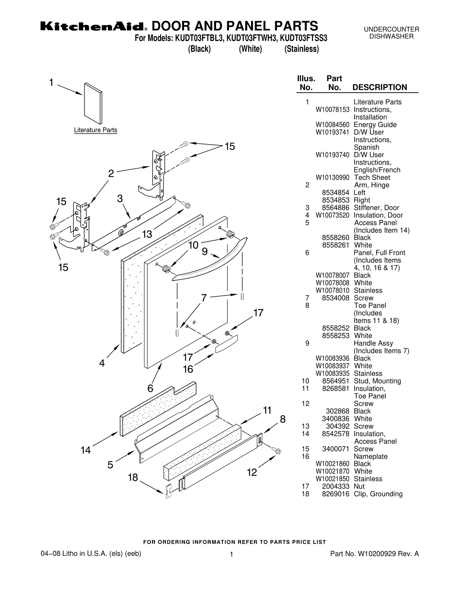 DOOR AND PANEL PARTS