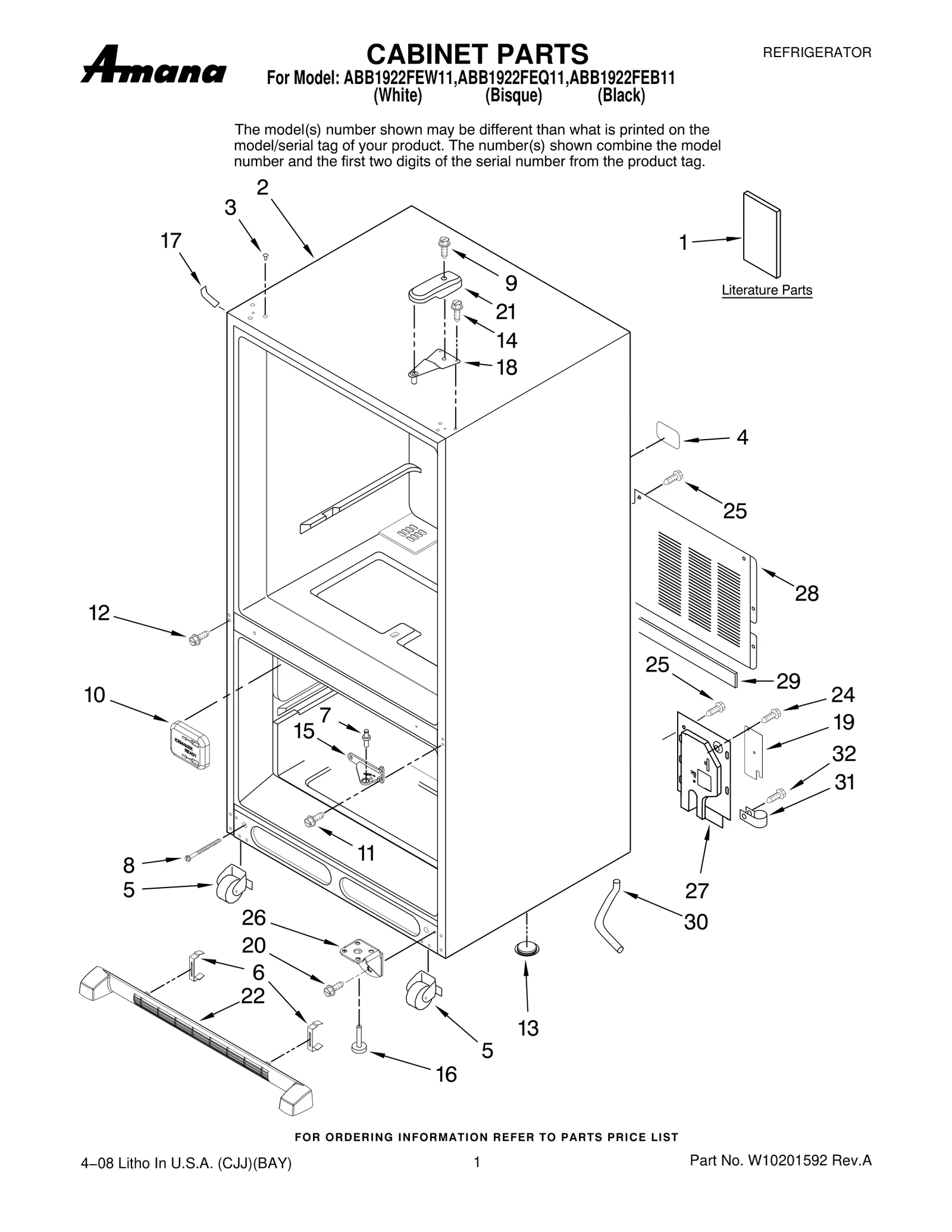 CABINET PARTS