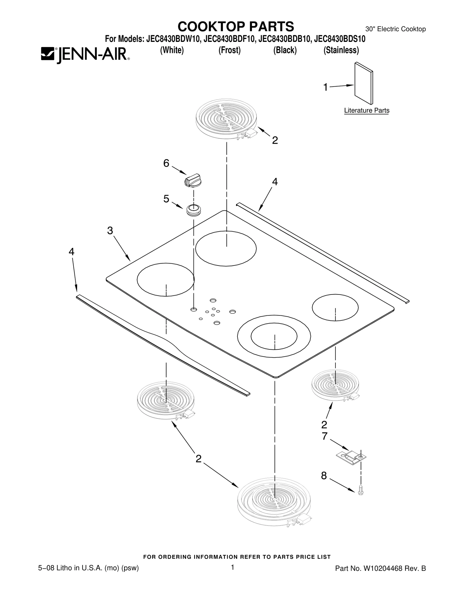 COOKTOP PARTS