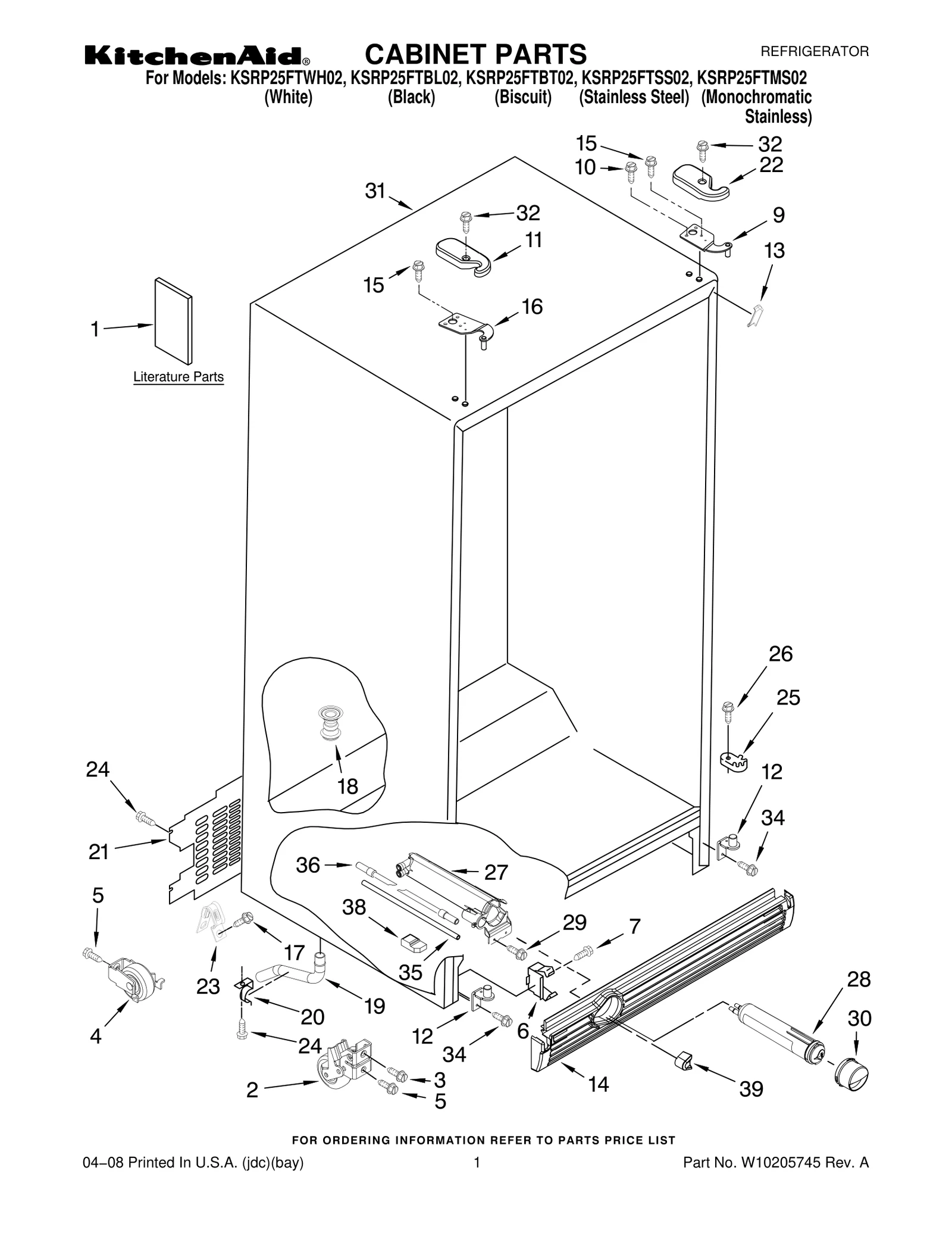 CABINET PARTS