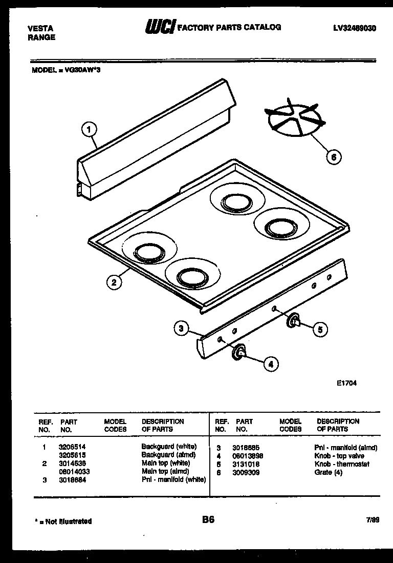 COOKTOP PARTS