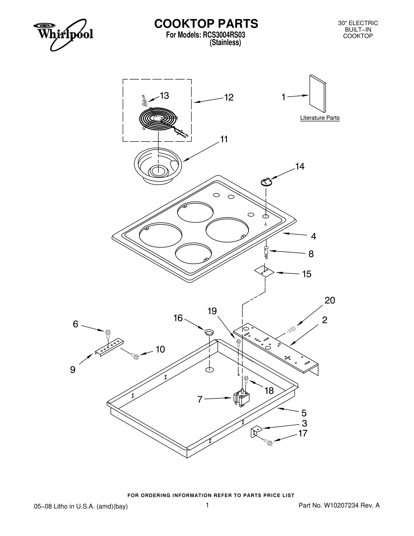COOKTOP PARTS