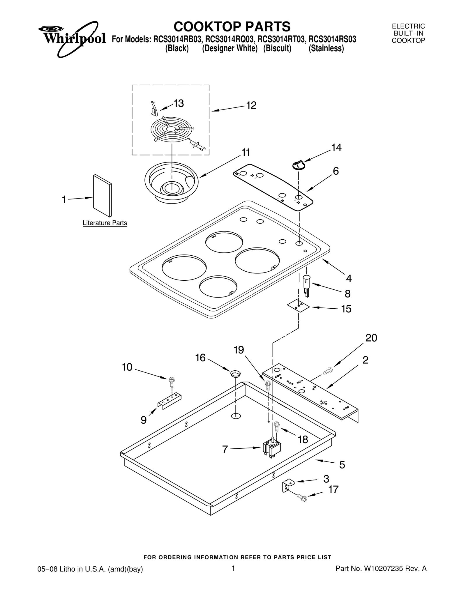 COOKTOP PARTS