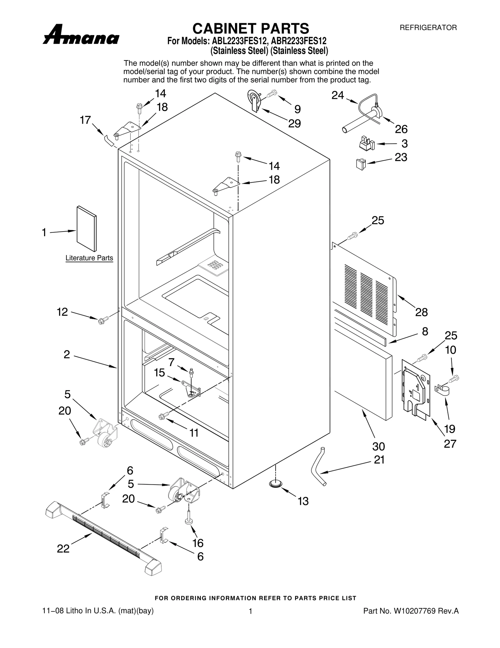 CABINET PARTS