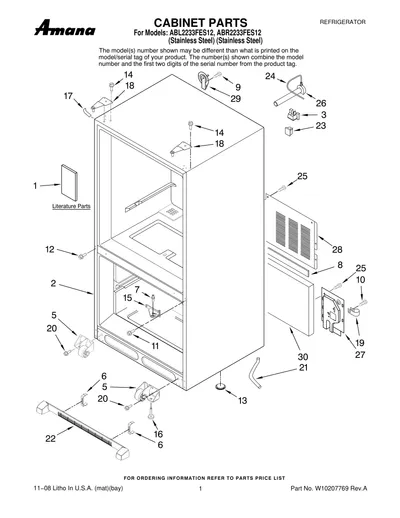 CABINET PARTS