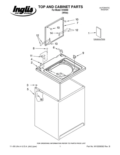 TOP AND CABINET PARTS