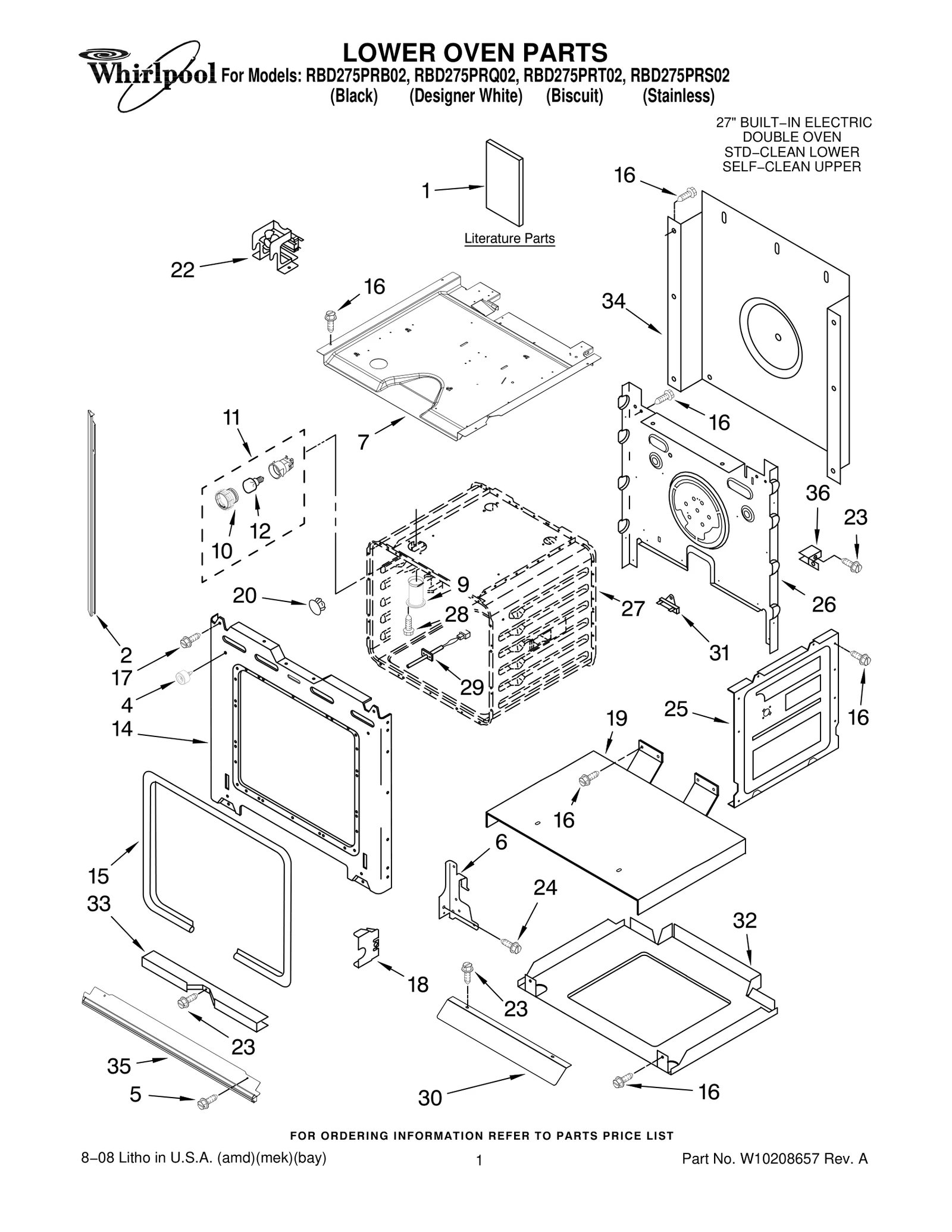 LOWER OVEN PARTS